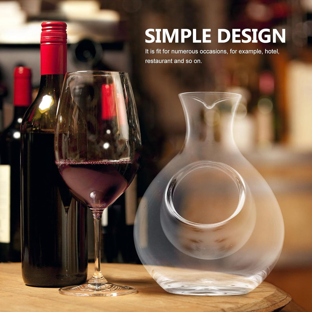 Weinkaraffe 300ml aus Glas mit Integriertem Kühlfach Schnapsspender und Dekanter für Wein und Brandy