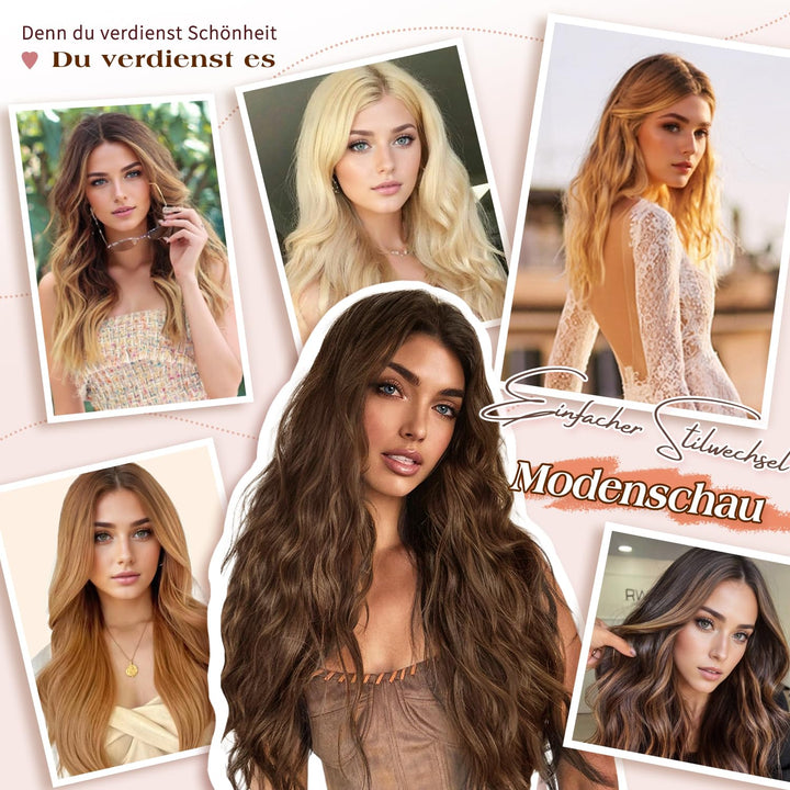 Tape in Extensions Echthaar, 24 Zoll 20pcs 50g, Invisible Tape Ins, Dünn & Komfortabel für Alltag &