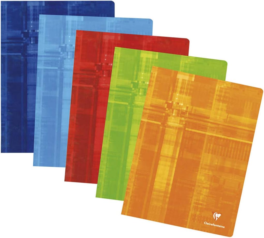 Clairefontaine 3311C - Packung mit 10 Heften, DIN A4+ 24x32cm, geheftet, 90 g, 24 Blatt, französisch