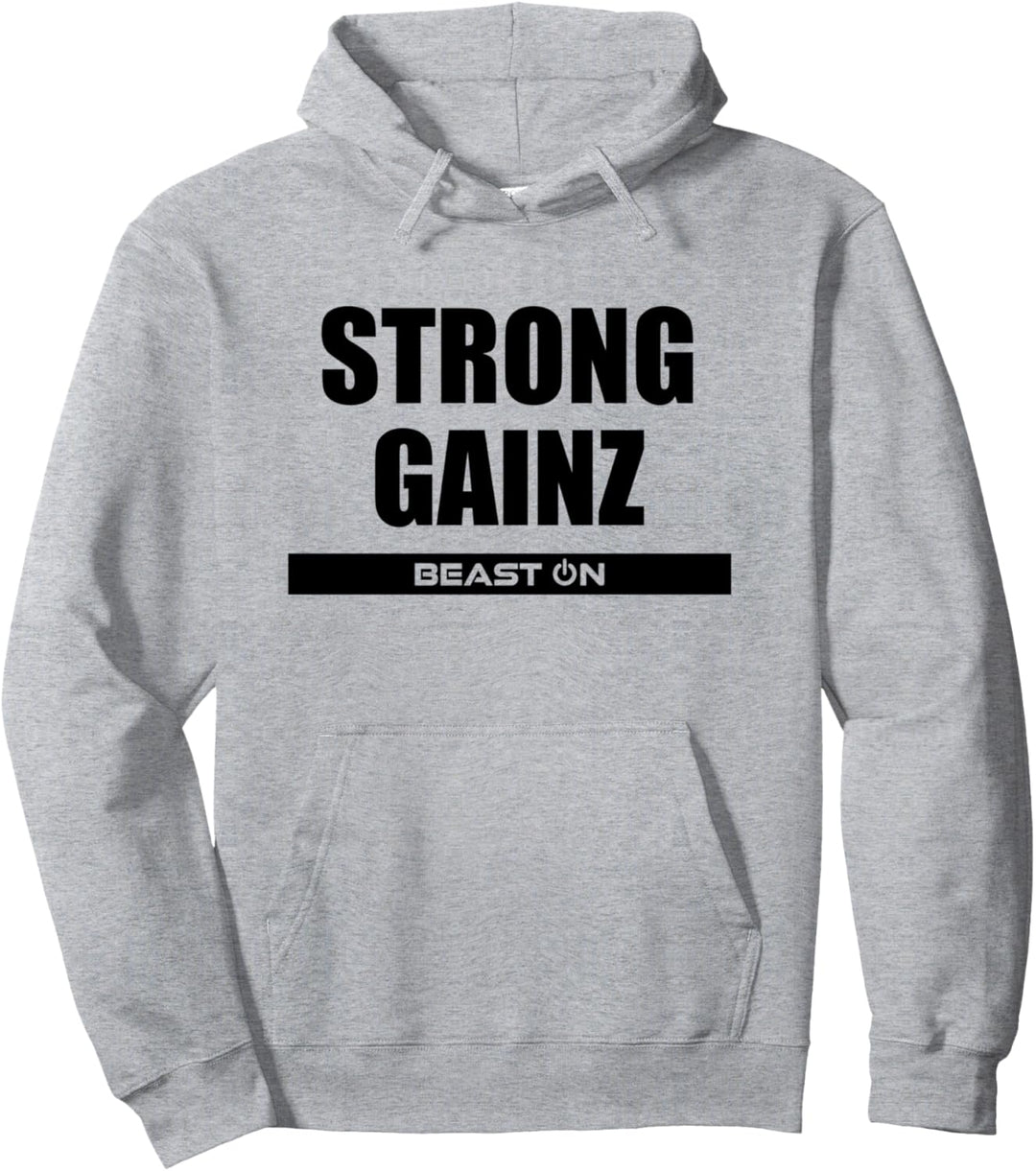 Strong Gainz Fitness Workout Gym Bodybuilding Motivation Pullover Hoodie