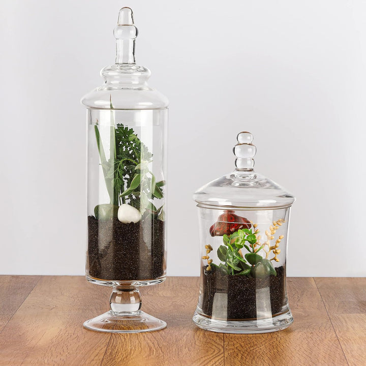 BELLE VOUS Süssigkeiten Glas mit Deckel Set im Viktorianischen Stil (3er Pack) Bonbonglas mit Deckel