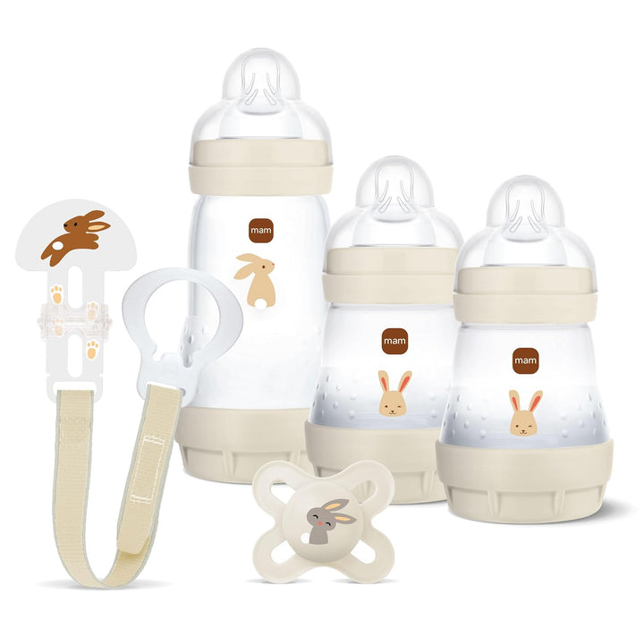MAM Easy Start Anti-Colic Welcome Set | 0+ Mon | Baby Erstausstattung mit 3 Anti-Colic Babyflaschen