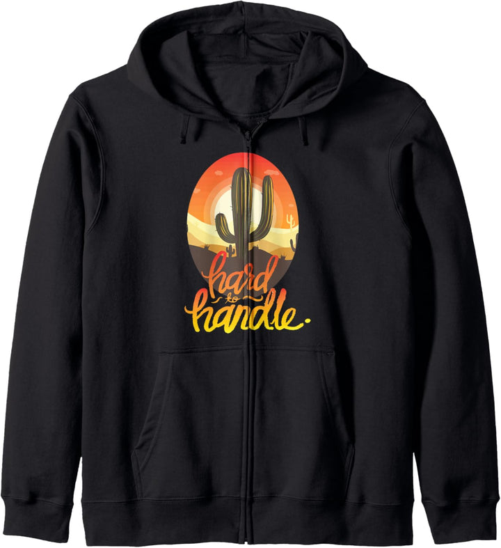 Schwer zu handhaben lustige Sonnenaufgang Kaktus Geschenk Kapuzenjacke