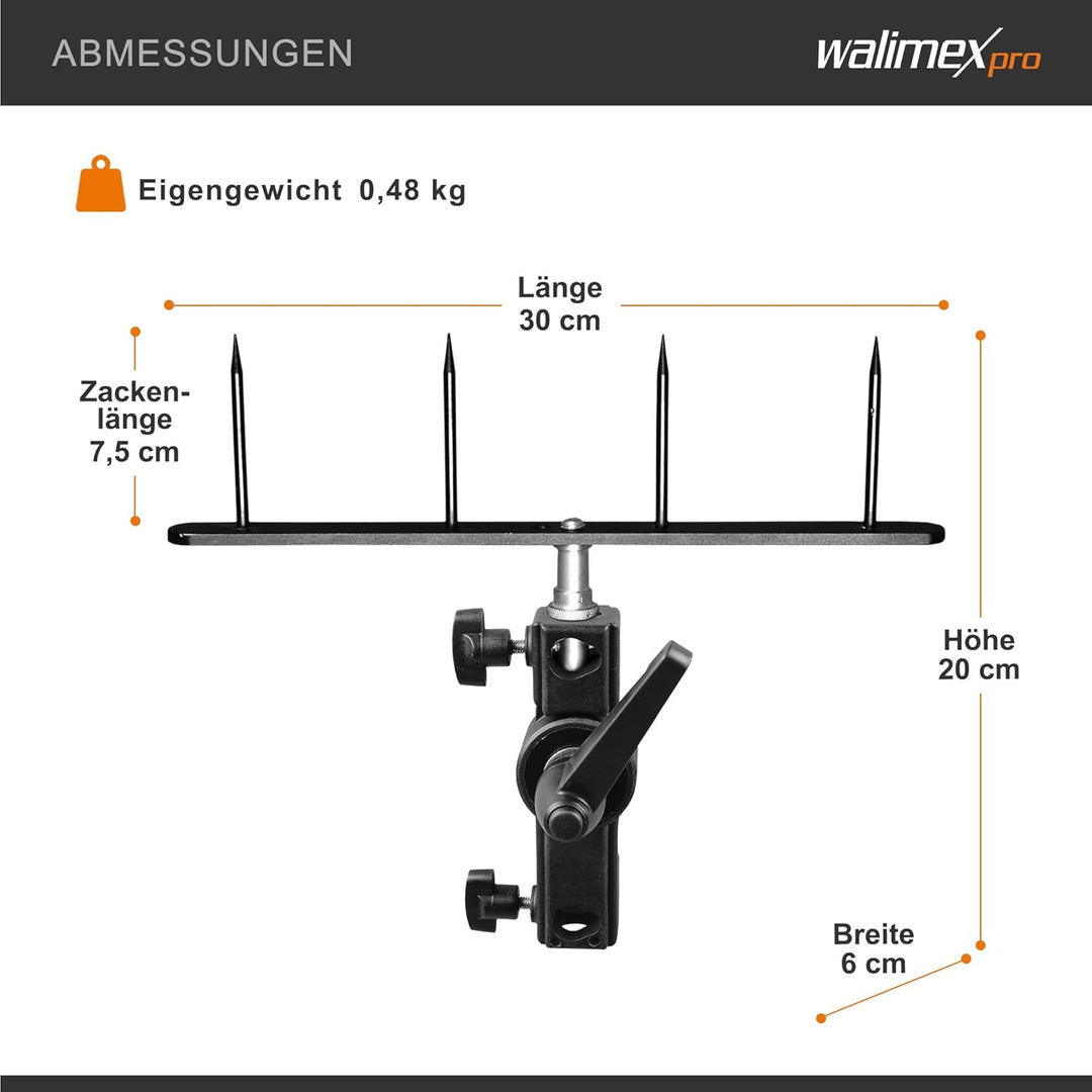 Walimex Styroporgabel mit Halterung für Styroporplatten (5/8 Zoll Wechsel-Spigot mit 1/4 und 3/8 Zol