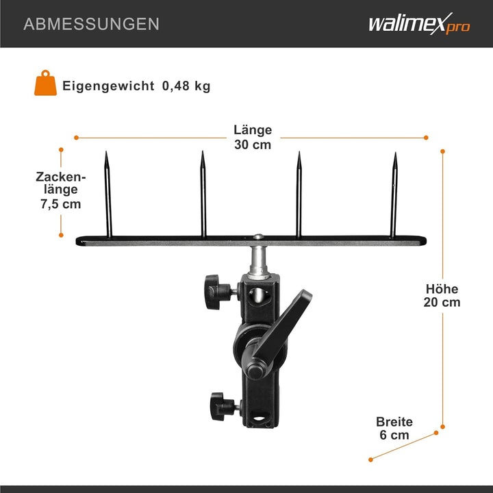 Walimex Styroporgabel mit Halterung für Styroporplatten (5/8 Zoll Wechsel-Spigot mit 1/4 und 3/8 Zol