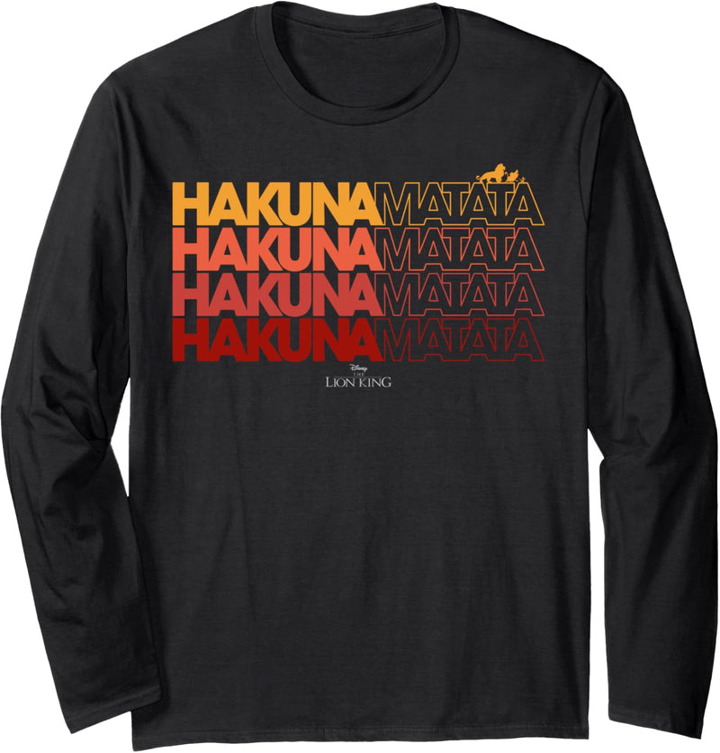 Disney The Lion King Hakuna Matata Word Stack Langarmshirt