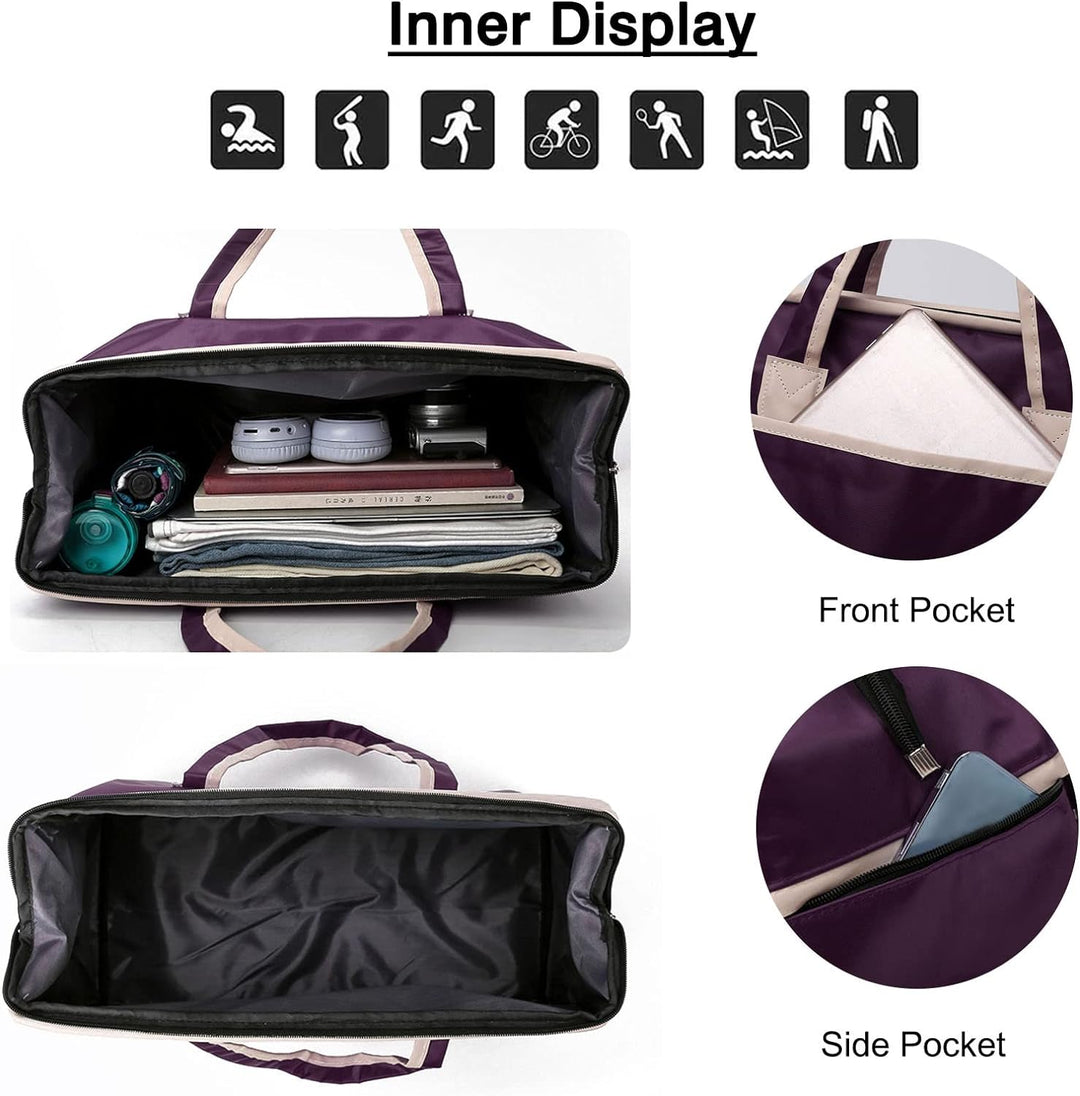 FANDARE Reisetaschen Sporttasche Klassische Sporttaschen Herren Damen Handgepäck Weekender Umhängeta