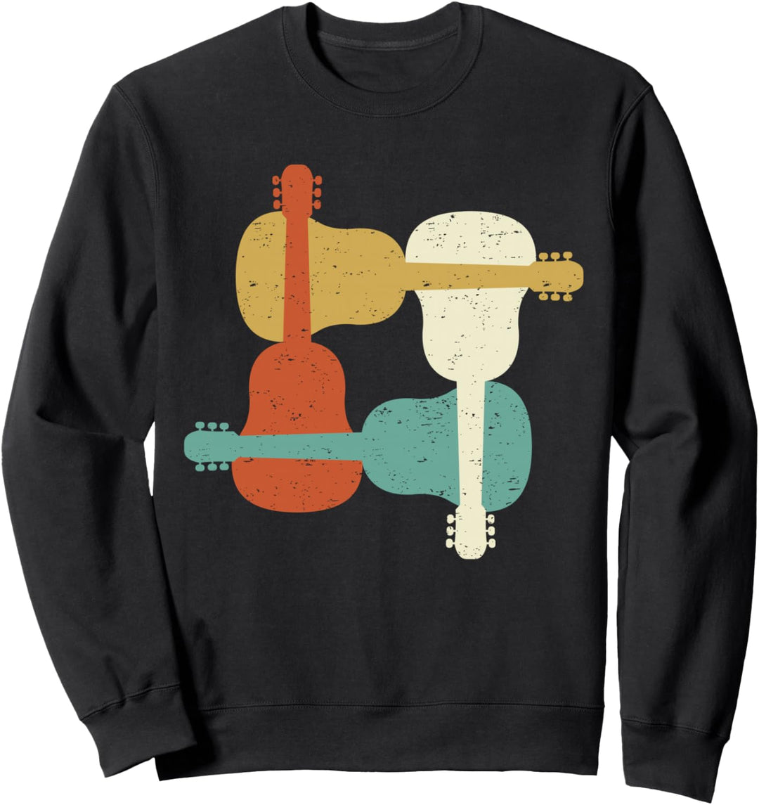 Klassische Gitarre Gitarrenspieler Gitarrist Klassik I Retro Sweatshirt