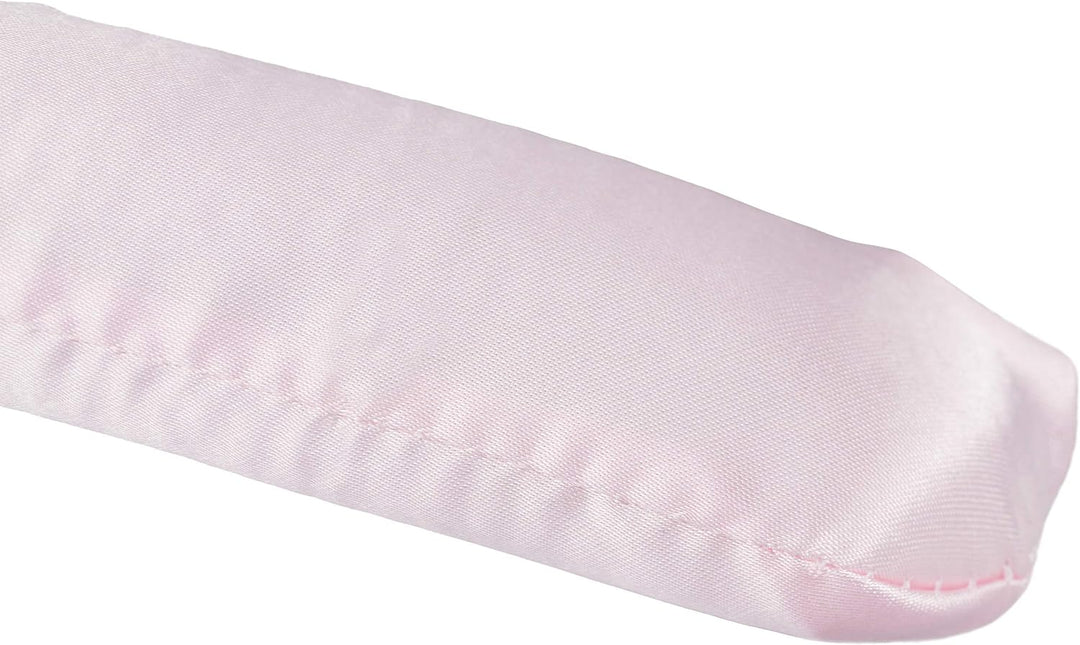 Relaxdays Kleiderbügel Satin, 10er Pack, weich gepolstert, 360° drehbarer Haken, dekorative Schleife