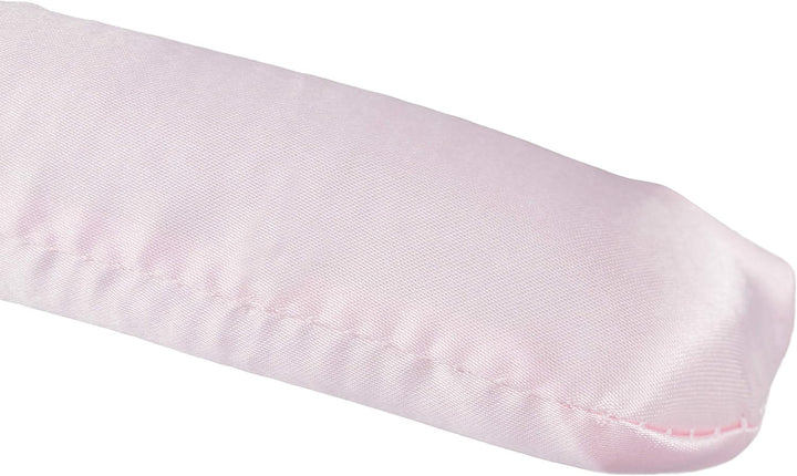 Relaxdays Kleiderbügel Satin, 10er Pack, weich gepolstert, 360° drehbarer Haken, dekorative Schleife