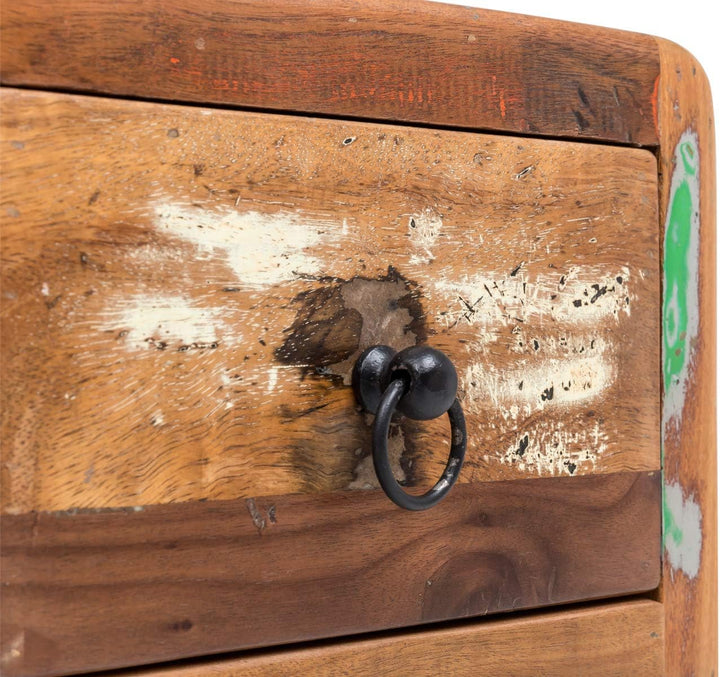 Woodkings® Bad Unterschrank Kalkutta recyceltes Holz bunt rustikal Echtholz massiv Badmöbel Badezimm