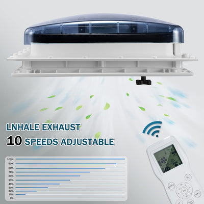 Aomdom RV-Dachventilator, VR-Ventilator, mit Regensensor, mit 10 Geschwindigkeitsstufen, elektrische