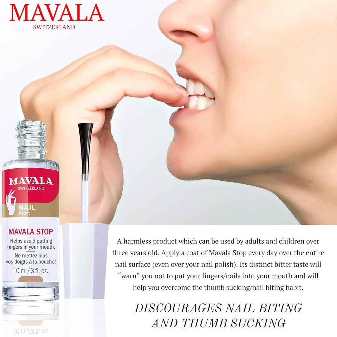 MAVALA 2 Stück Mavala Stop für Nagelbeissen und Daumensaugen, je 10 ml/8,5 g 10 ml (2er Pack), 10 ml