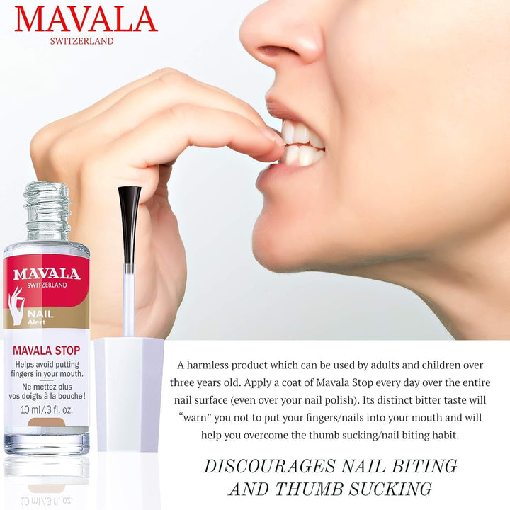 MAVALA 2 Stück Mavala Stop für Nagelbeissen und Daumensaugen, je 10 ml/8,5 g 10 ml (2er Pack), 10 ml