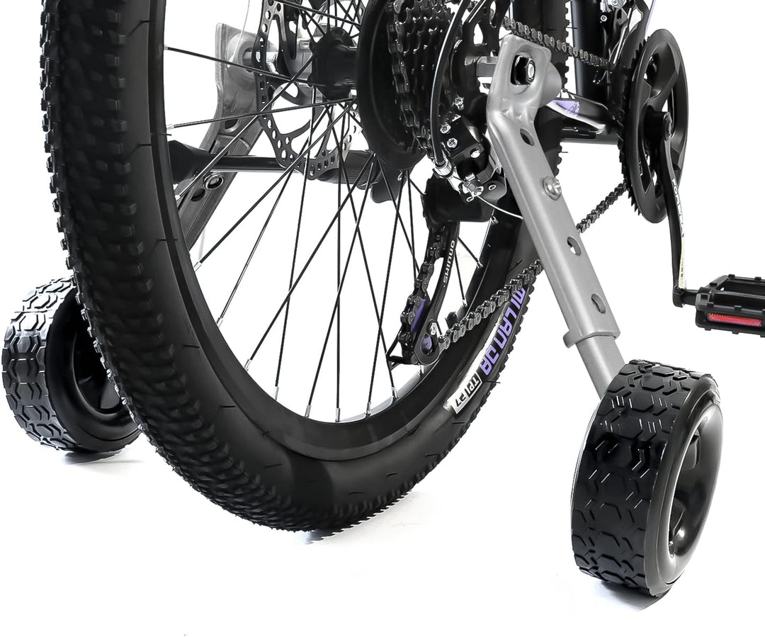 MOSHAY Roll Over Bild zu Zoom in Fahrrad Training Räder passt 16 18 20 22 24 Zoll Kinder variable Fa