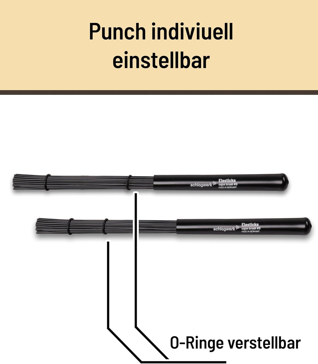 Schlagwerk BRC03 Cajon Pinsel #3 – Elasticks, BRC03