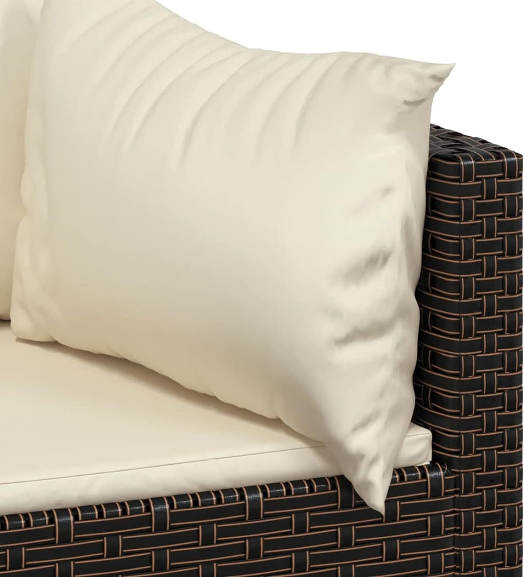 Yolola Poly-Rattan 2-Sitzer Balkonsofa | Balkonmöbel Kleiner Balkon | Gartensofa Set | Rattan Garten