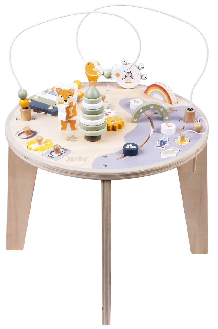 Engelhart - 640030 - Spieltisch aus Holz mit vielen Aktivitäten - Fördert die Feinmotorik - Ab 12 Mo