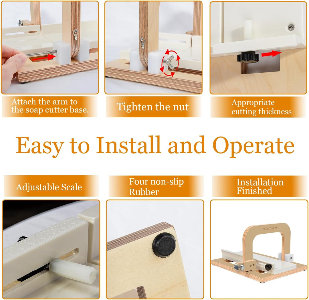 Holzseifenschneider, Drahtseifenschneider Einstellbares Edelstahl-Schneidwerkzeug für handgefertigte