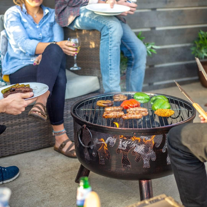 La Hacienda Wildfire Ø 61 cm - Feuerschalen für den Garten - Feuerstelle Outdoor & Feuertonne - Feue