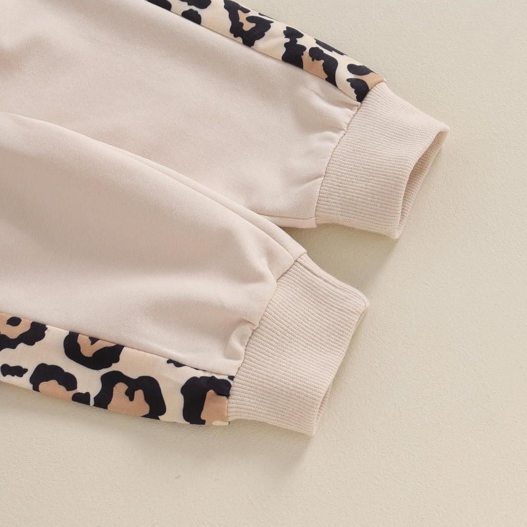 Geagodelia Baby Mädchen Kleidung Babykleidung Outfit Set Langarmshirt Sweatshirt + Leopard Hose Neug