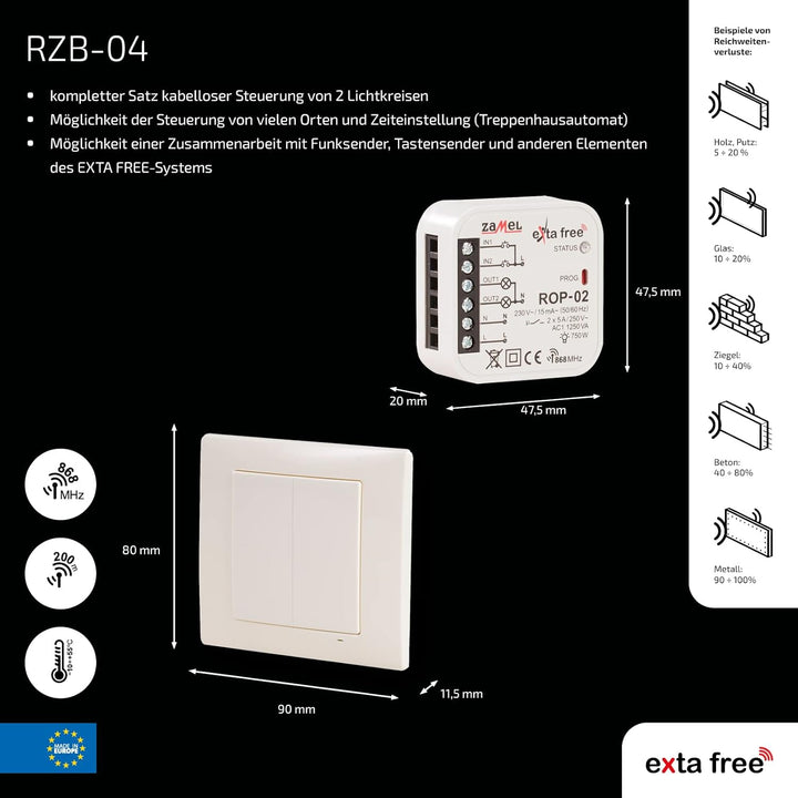 EXTA FREE RZB-04 Wireless- Steuerungsset - Beleuchtung
