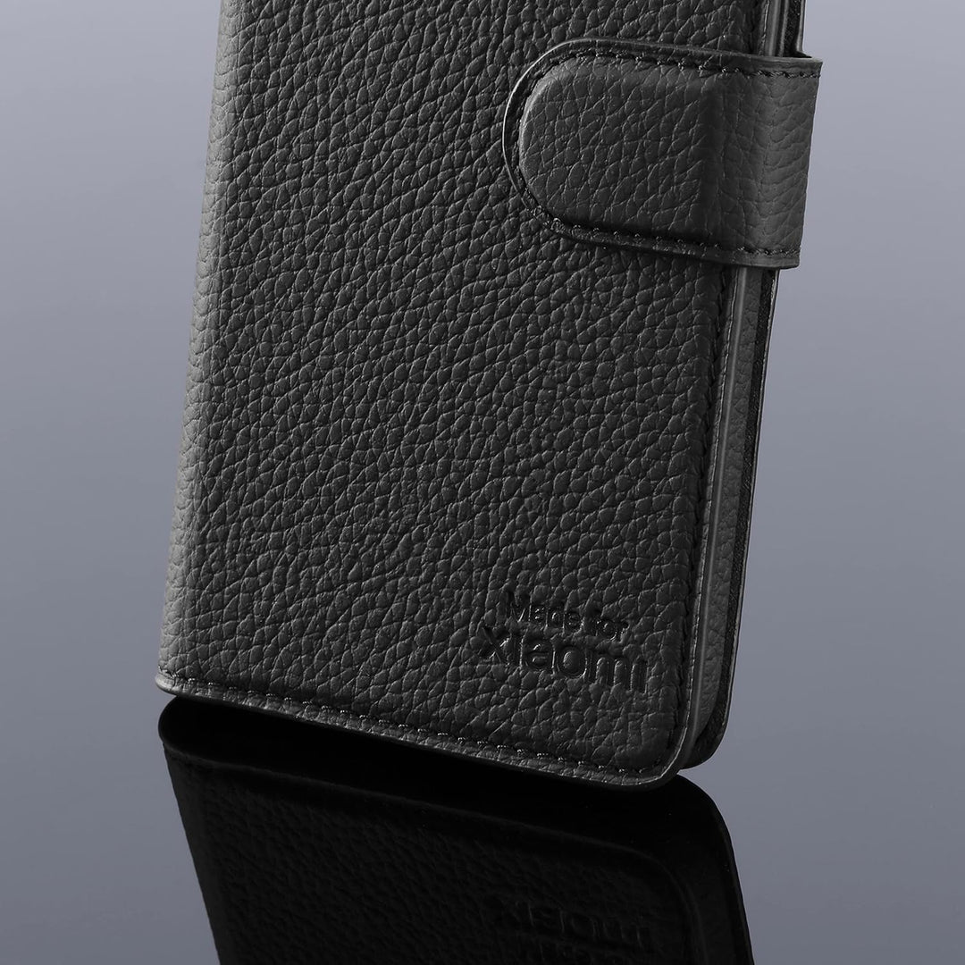 Made for Xiaomi 2-in-1 Wallet Case, Handmade Echtleder Schützhülle, Handyhülle für Xiaomi Redmi Note