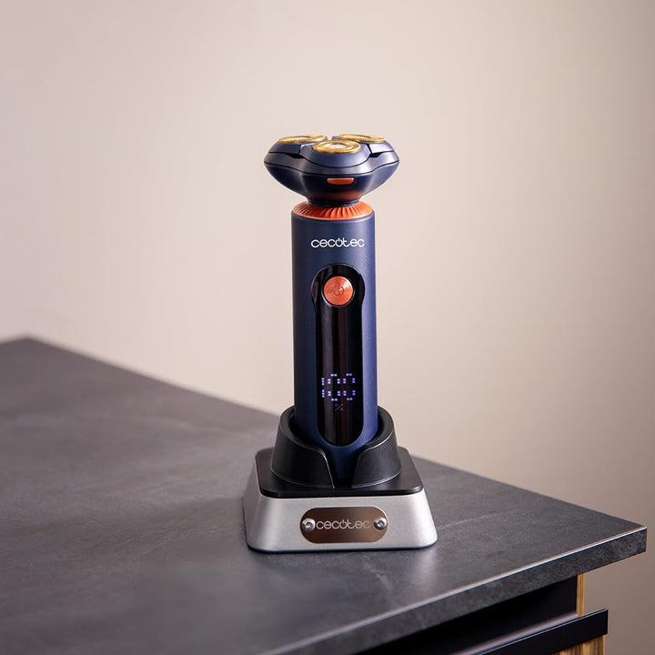 Cecotec PrecisionCare Aluminium Pro Rotationsrasierer, 80 Minuten Laufzeit, LCD-Display, Titanklinge