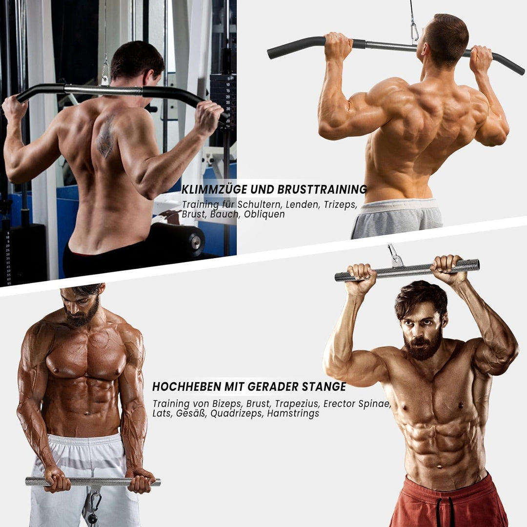 Lyndwin Kabelzug Fitness Latzug Gym Kabel, Fitness Kabelzug Set Trainer Trizeps Bizeps Rücken Arm Tr