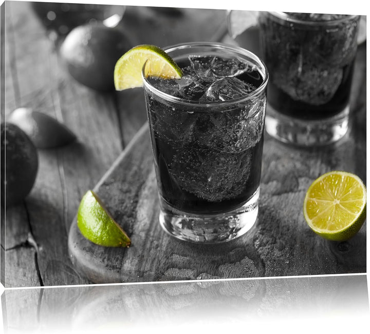 Pixxprint Erfrischender Cuba Libre als Leinwandbild/Grösse: 100x70 / Wandbild/Kunstdruck/fertig besp