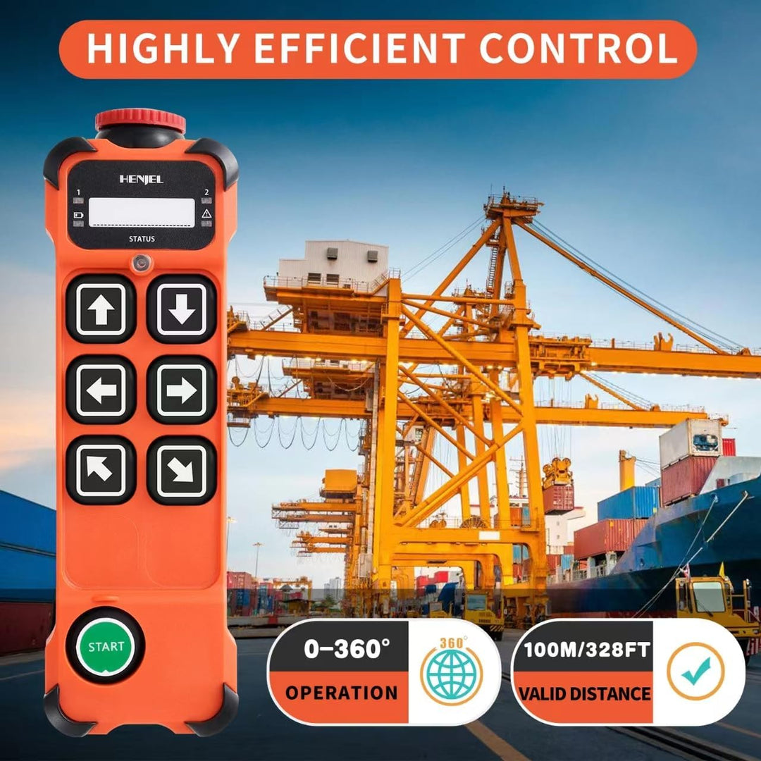 H208 110-460V 8 Tasten Kranfernsteuerung doppelter 2 Geschwindigkeit 110V 220V 380V drahtlose Kran-F