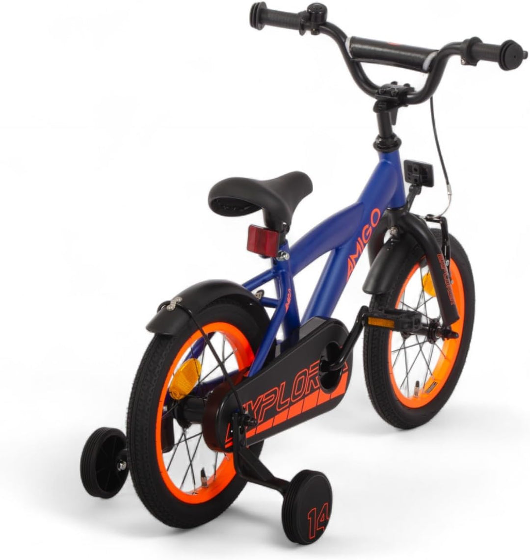 AMIGO Explorer - Kinderfahrrad - 12/14 / 16 Zoll - mit Handbremse, Rücktritt, Lenkerpolster und Stüt