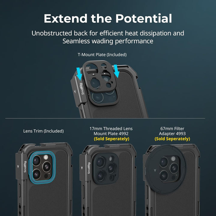 SMALLRIG Phone Video Cage Dual Handheld Kit für iPhone 16 Pro, Phone Rig mit kabellosem Quick Releas