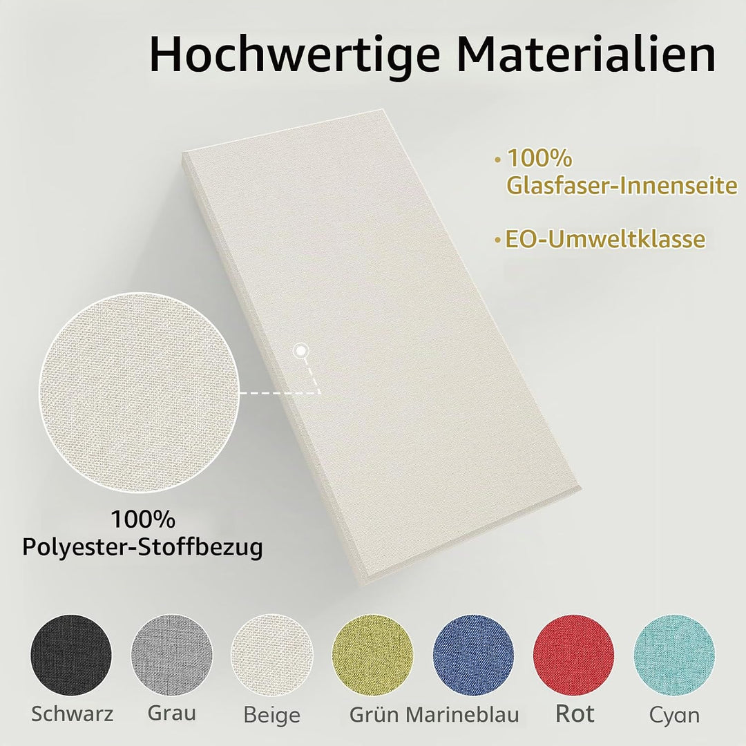 TONOR gross Fiberglas Akustikpaneele, 100x50x4 cm Akustikbild Schallabsorber Wand aus Wanddekoration
