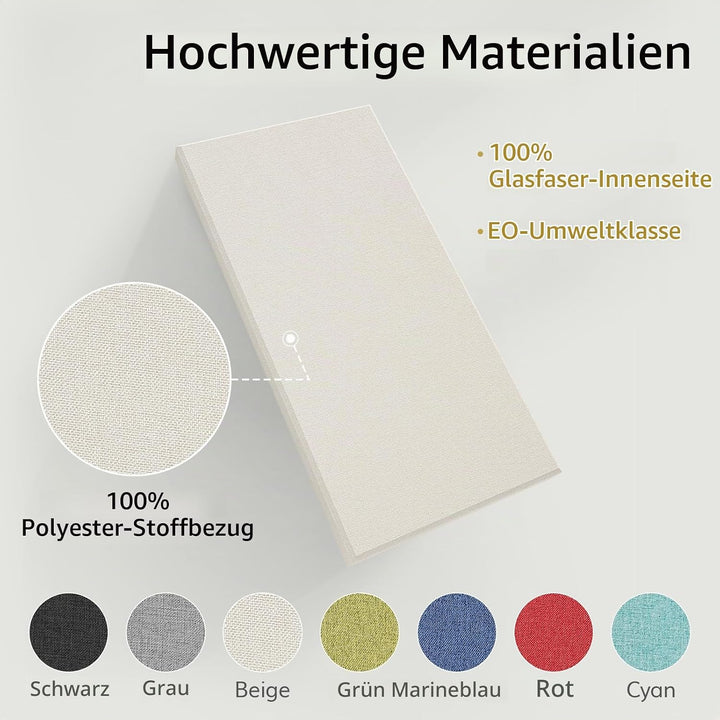 TONOR gross Fiberglas Akustikpaneele, 100x50x4 cm Akustikbild Schallabsorber Wand aus Wanddekoration