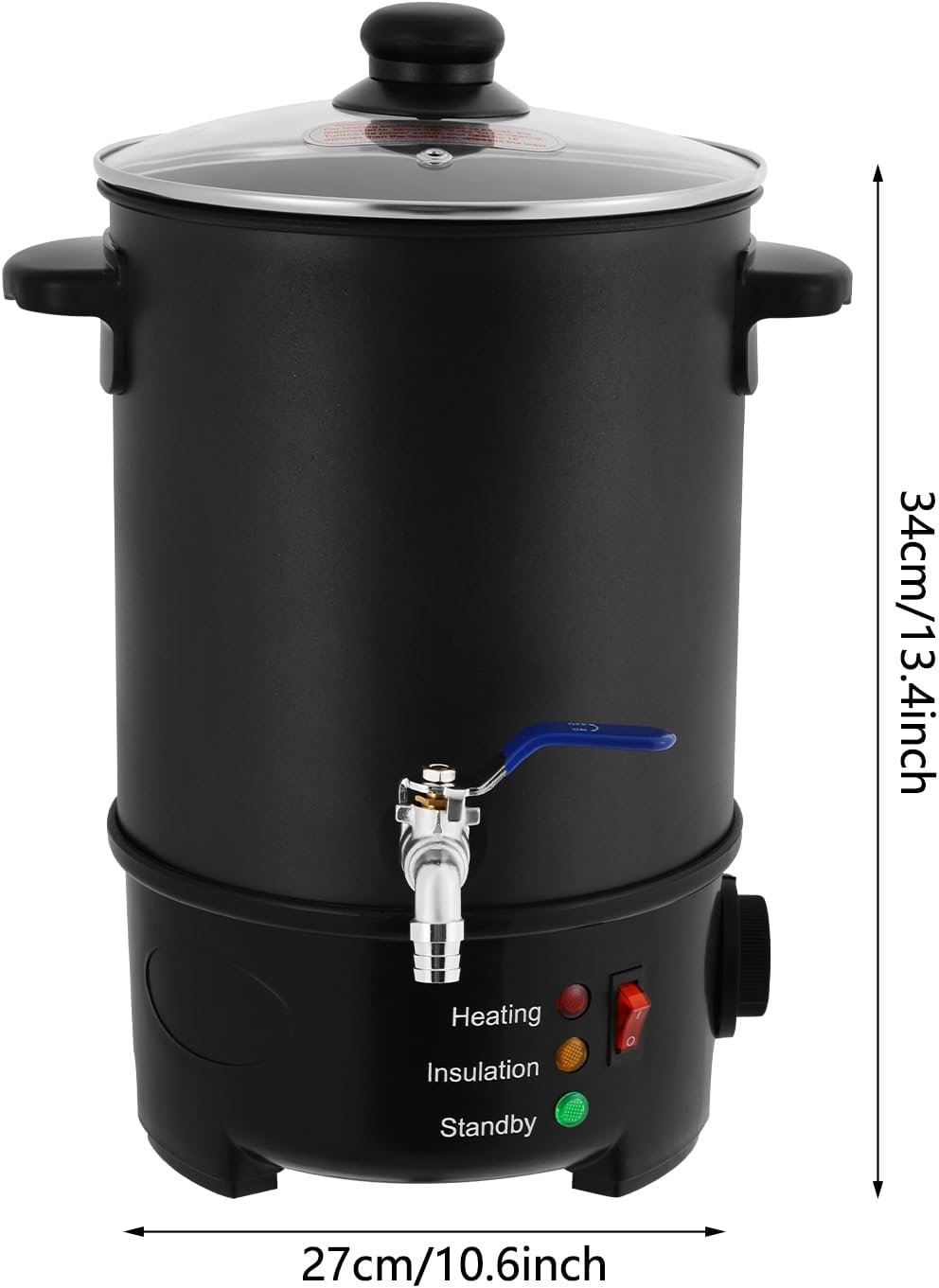 6L Wachsschmelzer, 1000W Elektrischer Wachsschmelzer mit Temperaturregelung, Grosse Wachsschmelztopf
