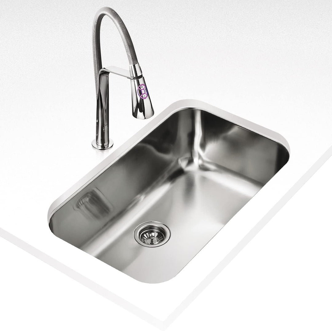 FREGADERO BE - 74.43 Fregadero BE inox cubeta, 200mm, Mueble 90