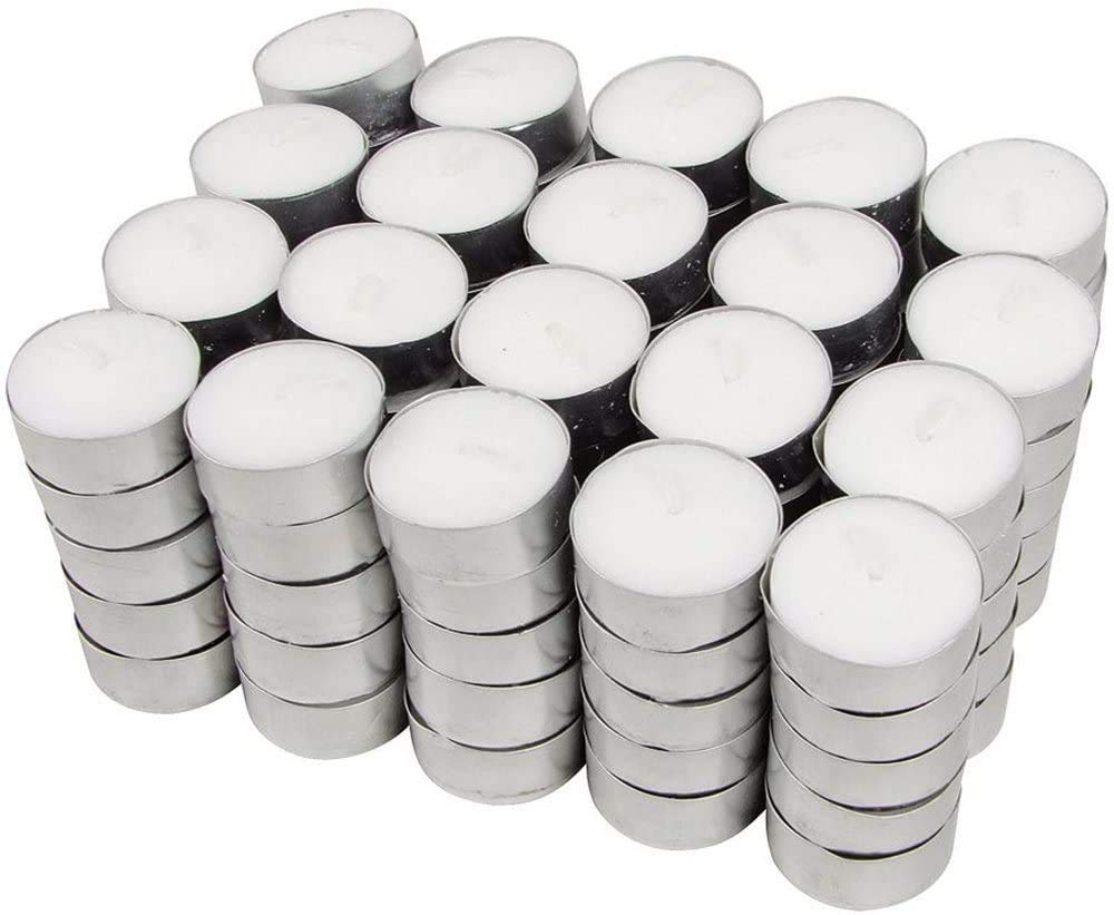 Hillfield® 600 Premium -Teelichter im Alubecher, Brenndauer 4 Stunden, Weiss, mit Gütezeichen