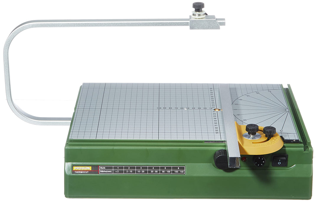 Proxxon Heissdraht-Schneidegerät Thermocut (Styroporschneider, aufgedrucktes Raster und Winkeleinste