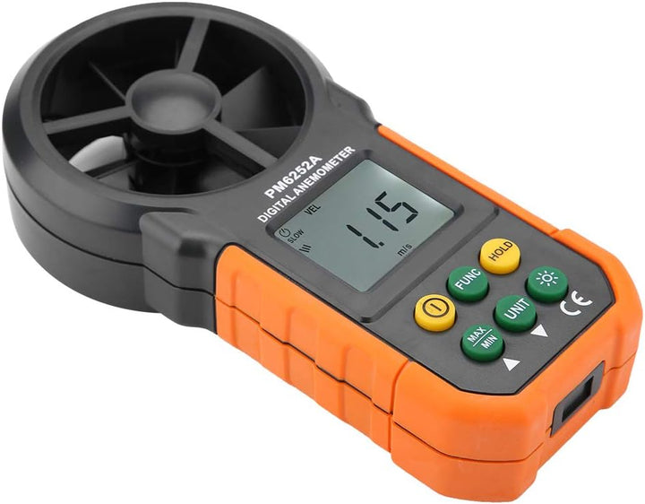 Digital Windmesser PM6252A Anemometer Luftvolumen Messanemometer mit LCD Display für Windsurf Drache