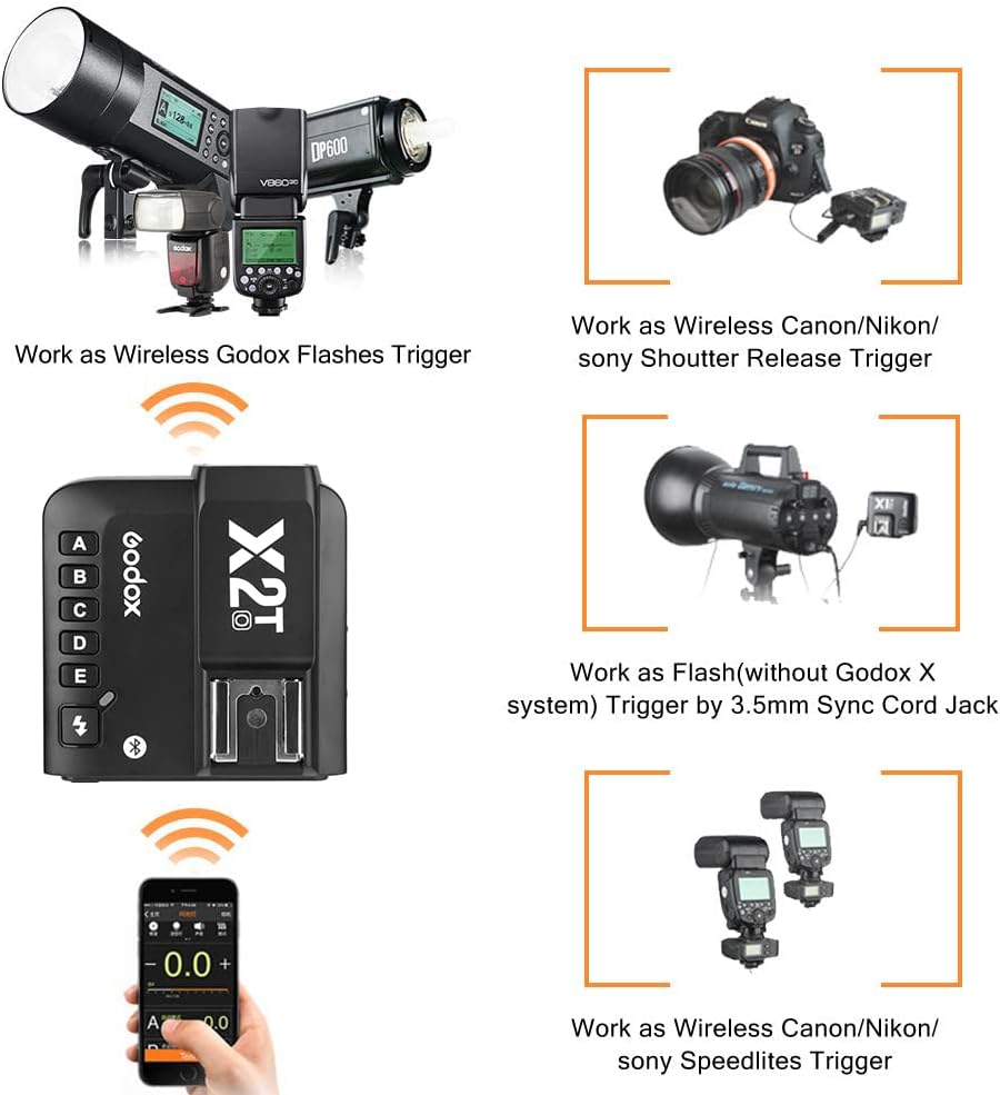 GODOX X2T-O TTL Blitzauslöser Bluetooth Verbindung 1/8000s HSS Neue Hotshoe Sperre für Olympus Panas