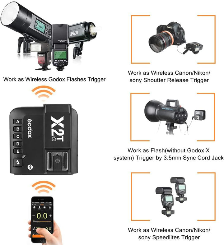 GODOX X2T-O TTL Blitzauslöser Bluetooth Verbindung 1/8000s HSS Neue Hotshoe Sperre für Olympus Panas