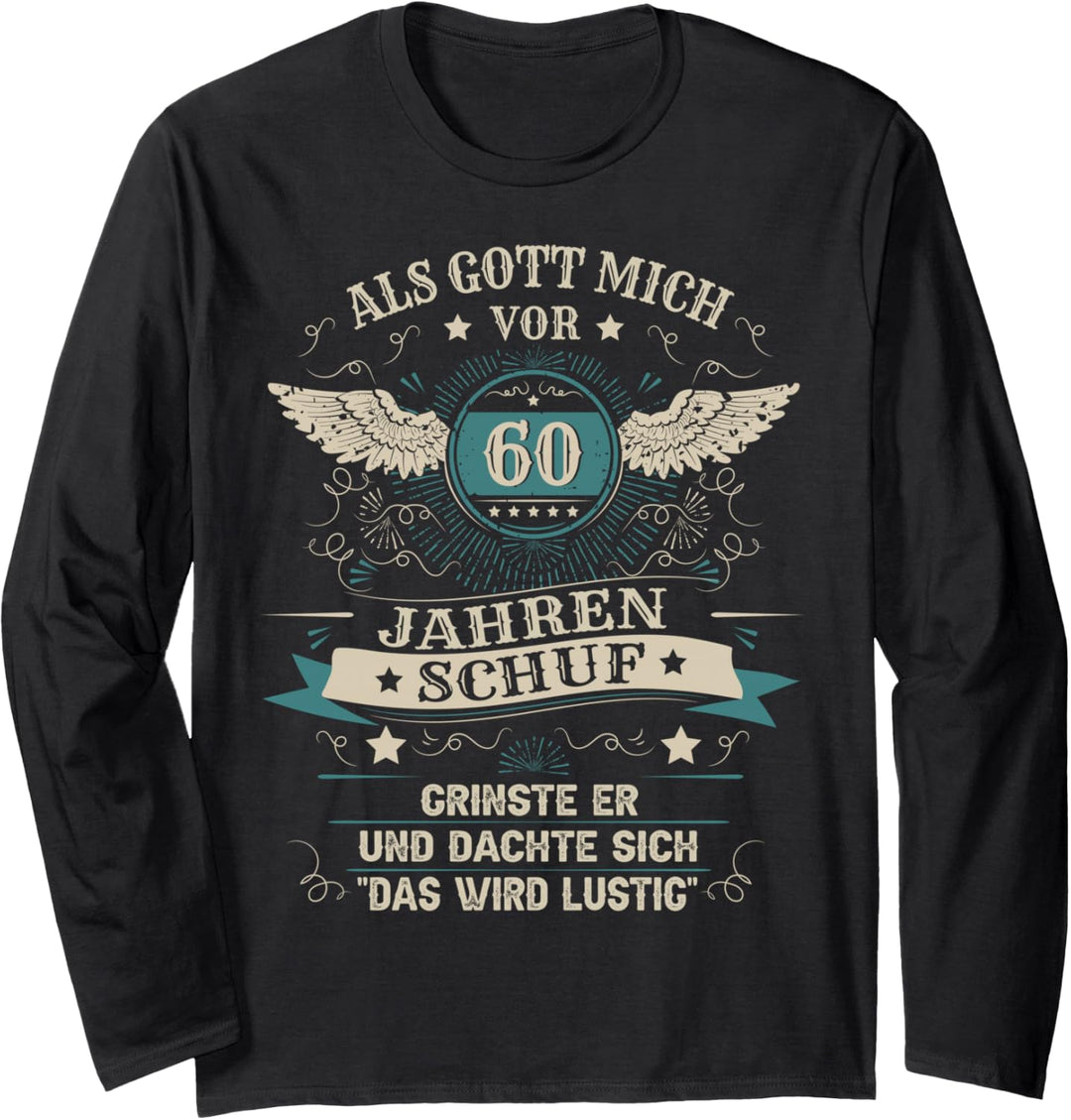 60. Geburtstag Mann Frau 60 Jahre 1964 Deko Lustig Geschen Langarmshirt
