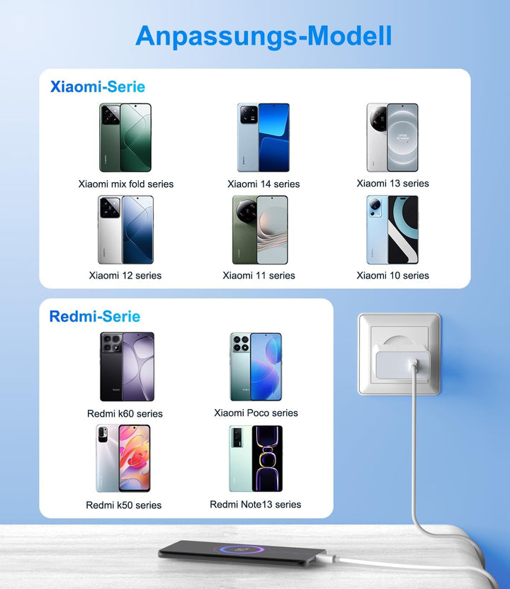 120W USB Ladegerät Ladekabel Kompatibel für Xiaomi 15 14T pro Ultra 13T 12T 11T Pro, Turbo Schnellla