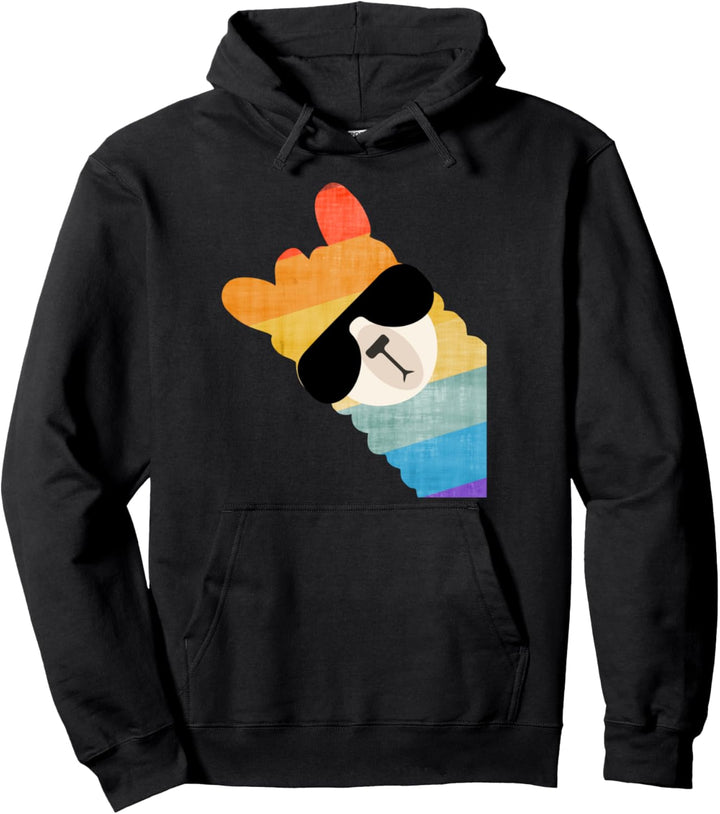 Lama Alpaka 70er 80er 90er Pullover Hoodie