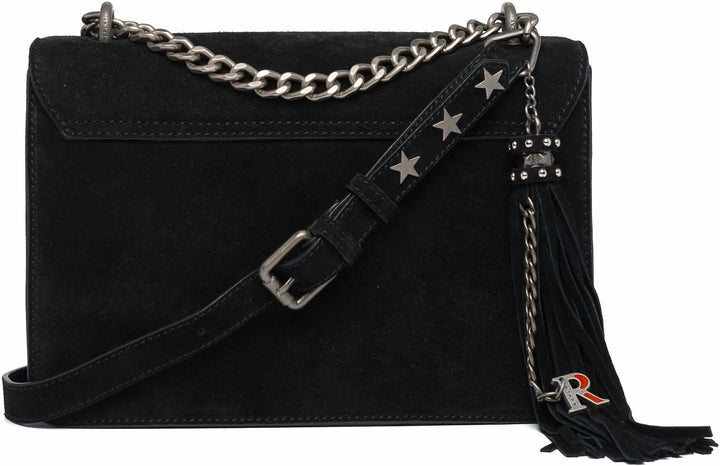 Replay Damen Umhängetasche aus Rindsleder Black 098, Black 098