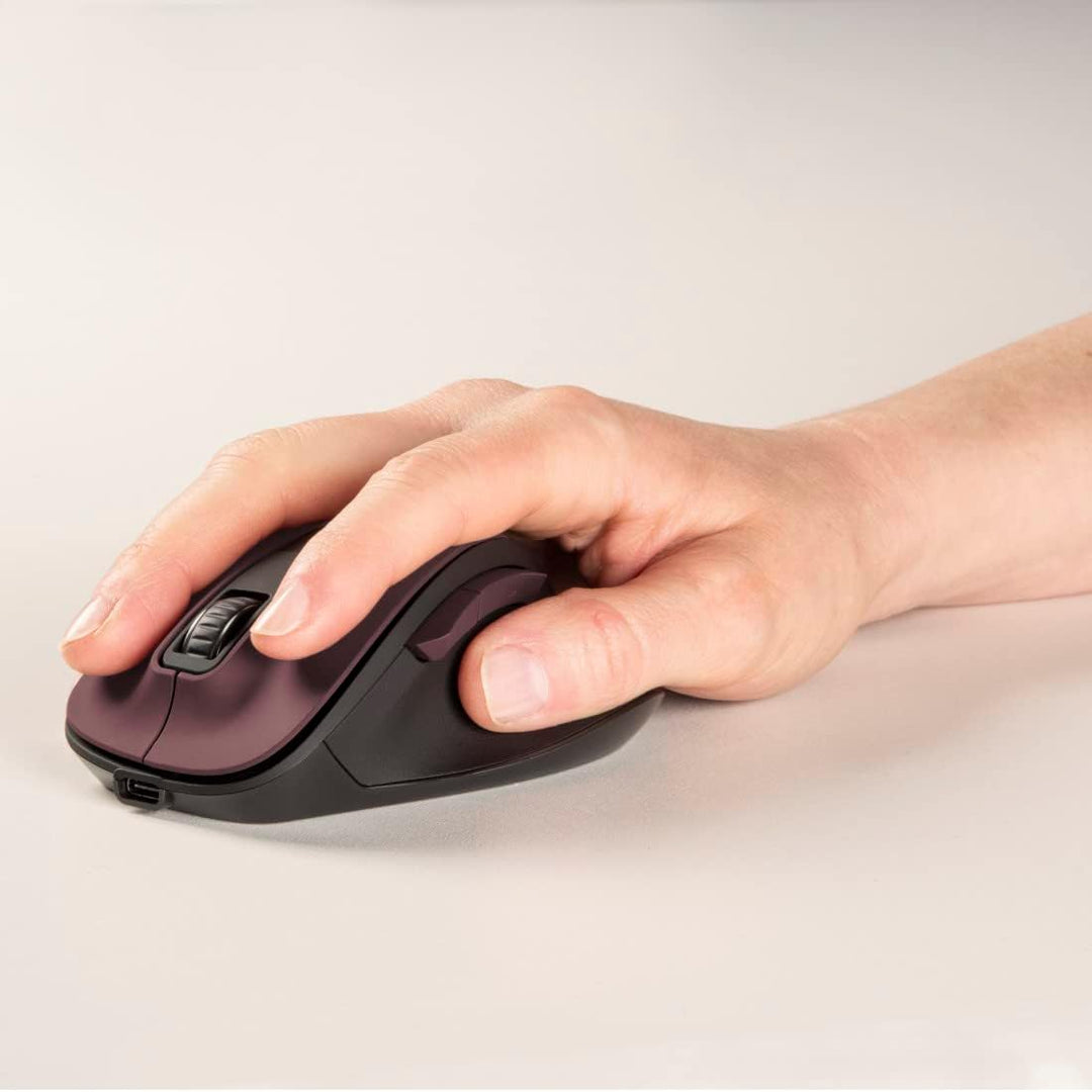Hama ergonomische Maus (Funkmaus, 6 Tasten, 2,4GHz, BlueWave, 800/1200/1600dpi, optische Maus kabell
