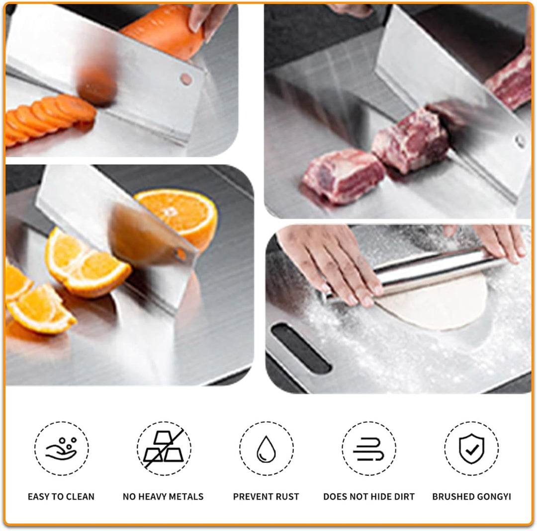 3 Stücke Titan Schneidebrett, BPA-freies Doppelseitiges Lebensmittel Titanium Cutting Board, Gewährl