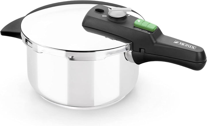 Monix Quick Schnellkochtopf, Edelstahl, schwarz, 4 Liter