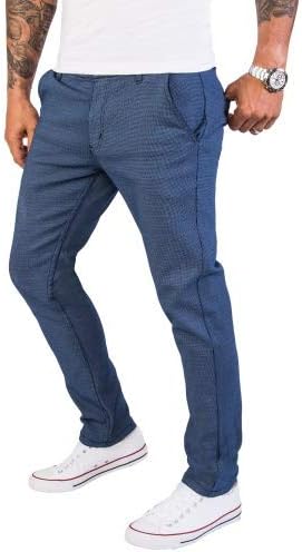 Rock Creek Herren Chino Hose Slim Fit Business Hosen RC-2154 29W / 30L Blau, 29W / 30L Blau